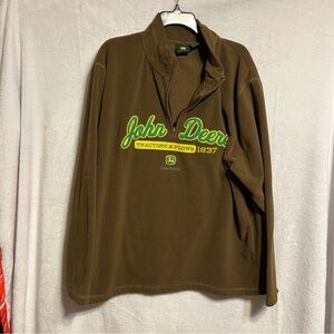 John Deere Brown Pullover size Large.